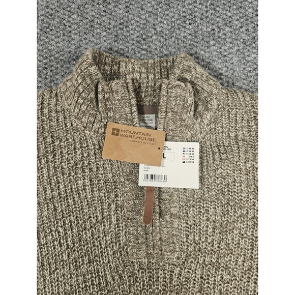 Mountain Warehouse‎ XXL 1/4 Zip Chuncky Knit Jumper Sweatshirt Size Sweater - Picture 3 of 8
